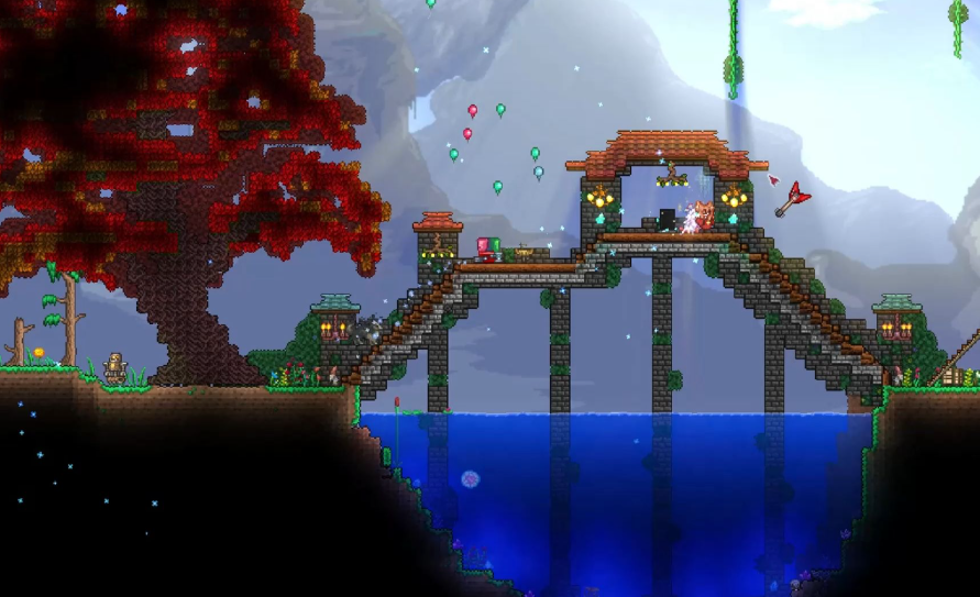 泰拉瑞亚人工湖怎么造