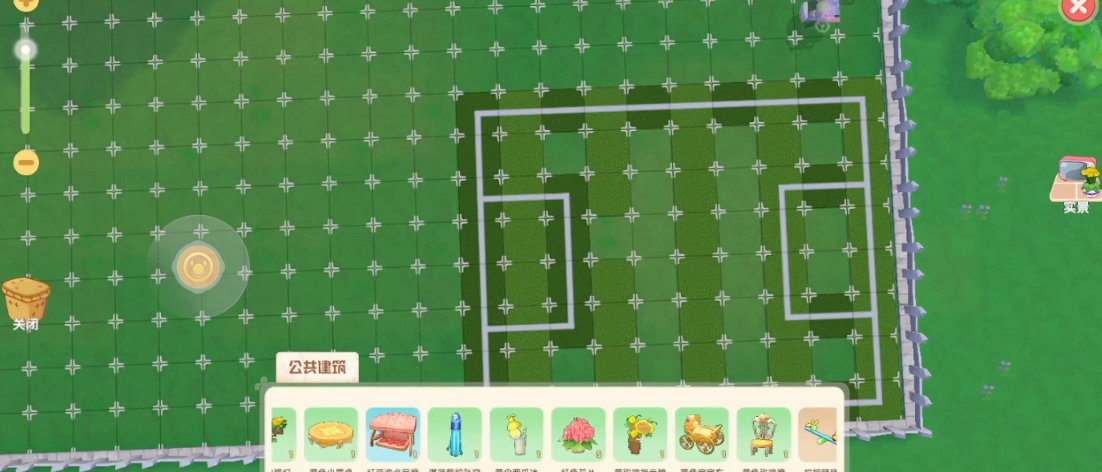 摩尔庄园怎么在围墙上搭顶