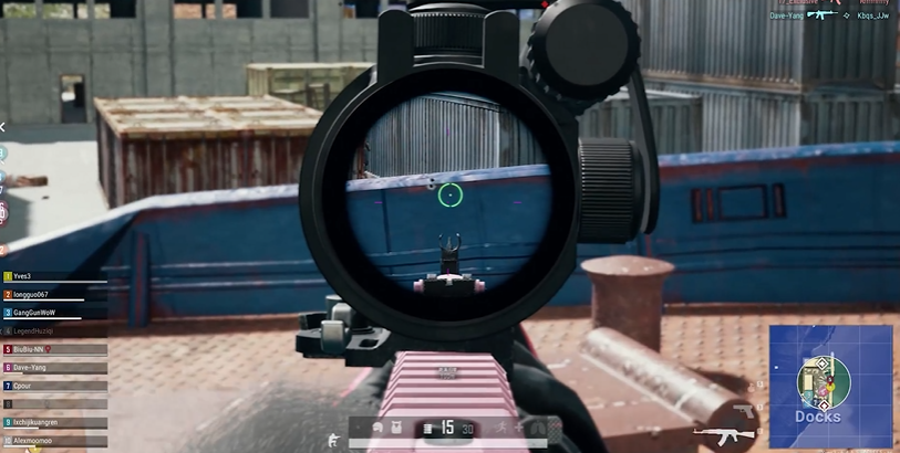 绝地求生怎么躲树边开枪