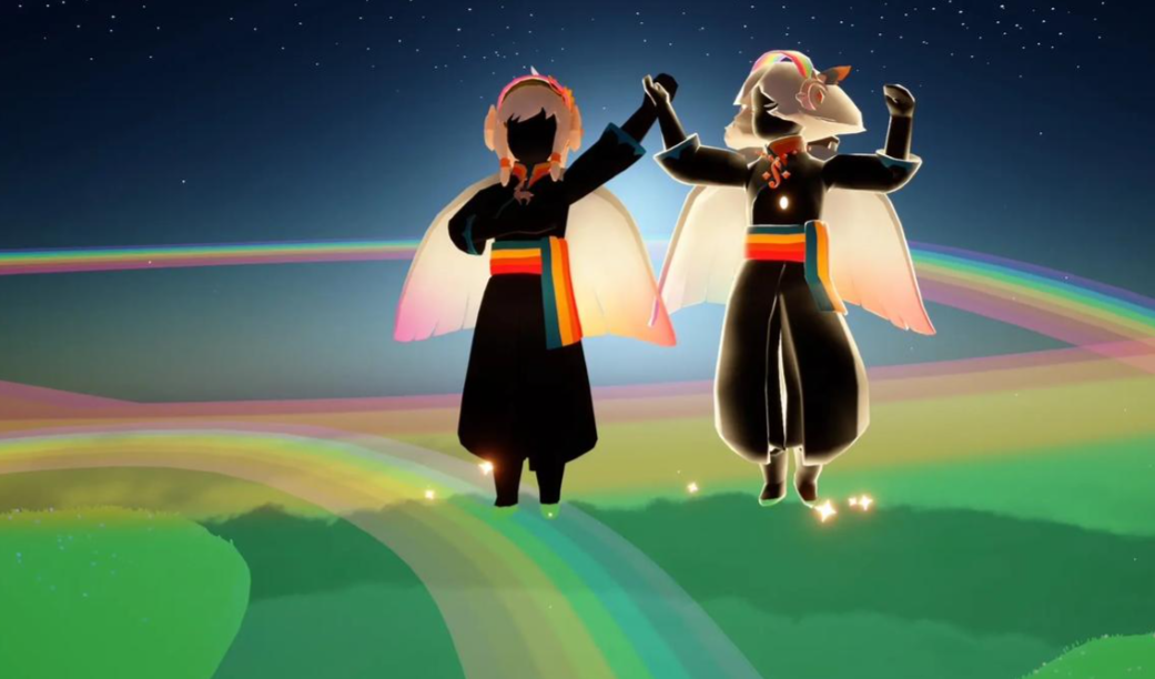 光遇的彩虹怎么横着放