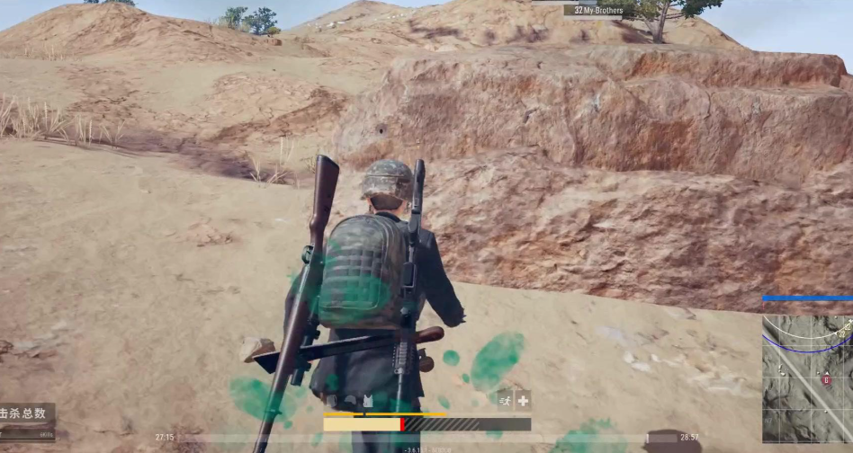 绝地求生如何边跑扭头