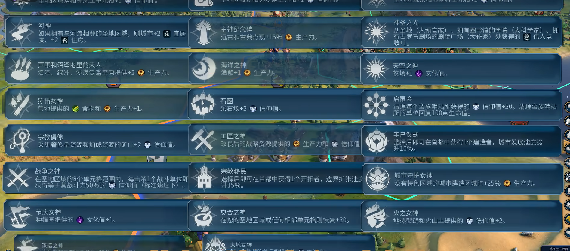 文明6有哪些万神殿