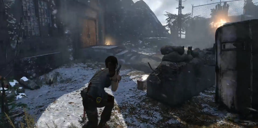 古墓丽影拿盾牌的怎么打