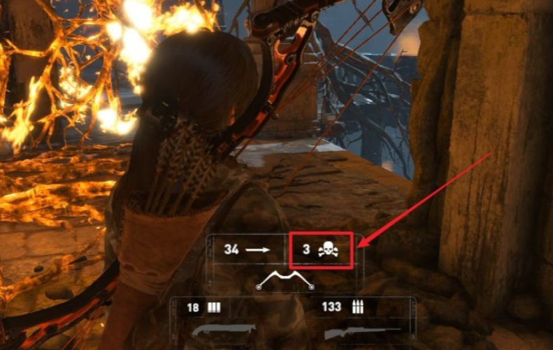 古墓丽影怎么射毒箭