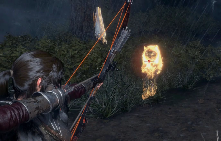 古墓丽影怎么射毒箭