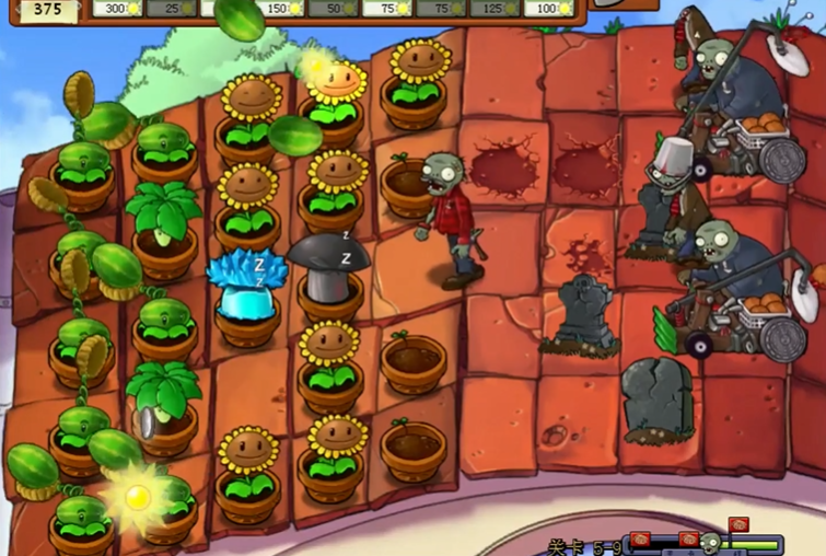 95版植物大战僵尸5-9怎么过