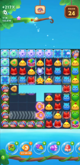 开心消消乐隐藏关217关怎么过